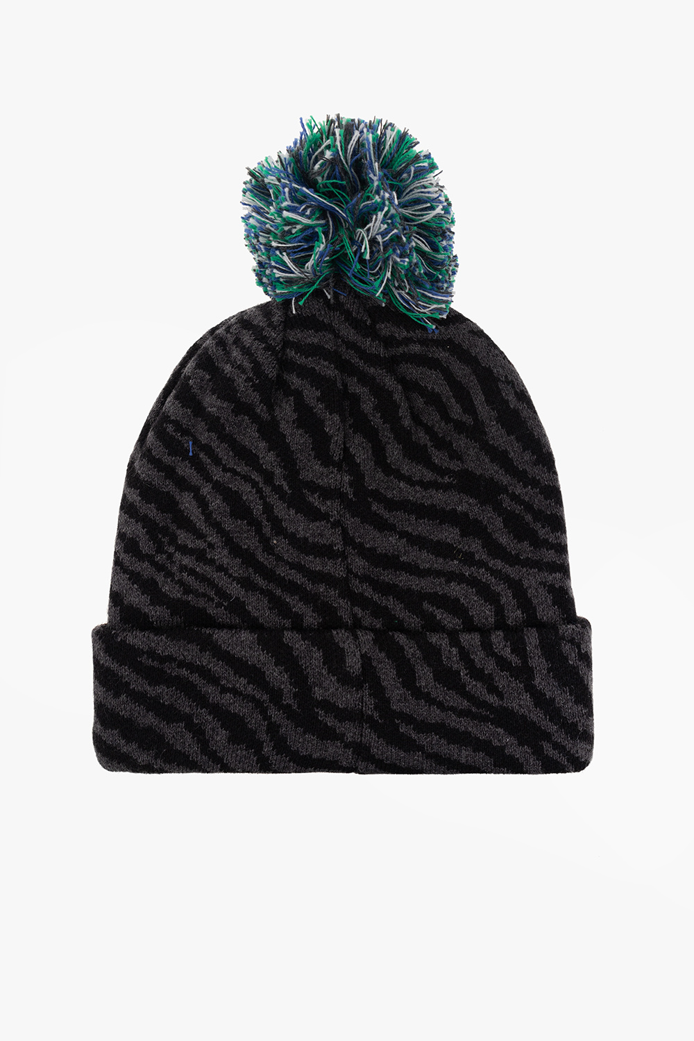 SchaferandweinerShops Macao pom Kenzo Kids Black Beanie with pom Teo Hat With Pearls